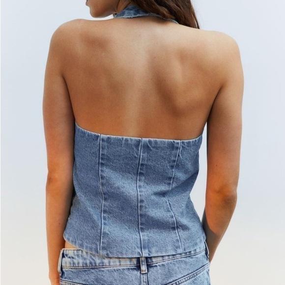 Denim halter top - Picture 2 of 5